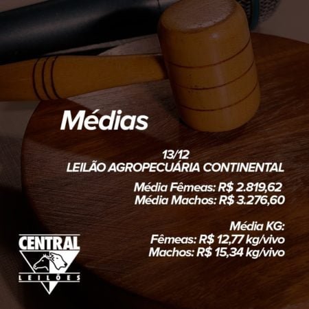 Médias da Central de Leilões
